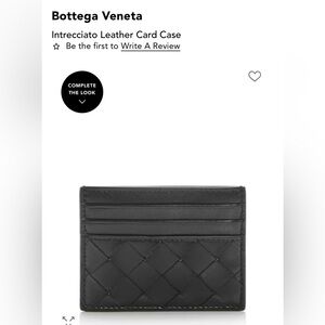 NEW IN BOX. Bottega Veneta Black Woven Card Holder